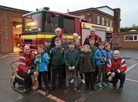 Pembroke Sea Scouts paid a visit to Pembroke Dock Fire Station