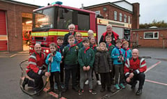 Pembroke Sea Scouts paid a visit to Pembroke Dock Fire Station