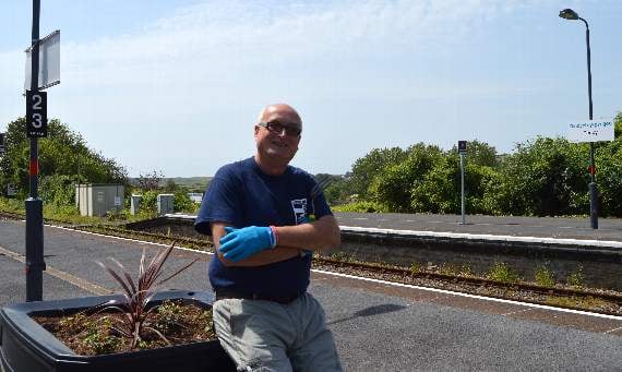 John gets on board with Tenby train station adoption scheme