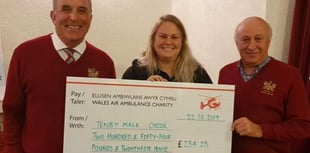 Tenby Choir's Air Ambulance donation