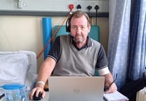 Technology keeps Tenby councillor in the loop from his hospital bed