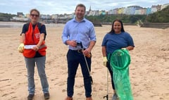 Tenby beach clean highlights threat of microplastics to marine environment