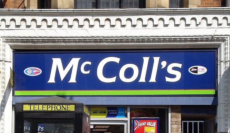 McColl’s general sign view