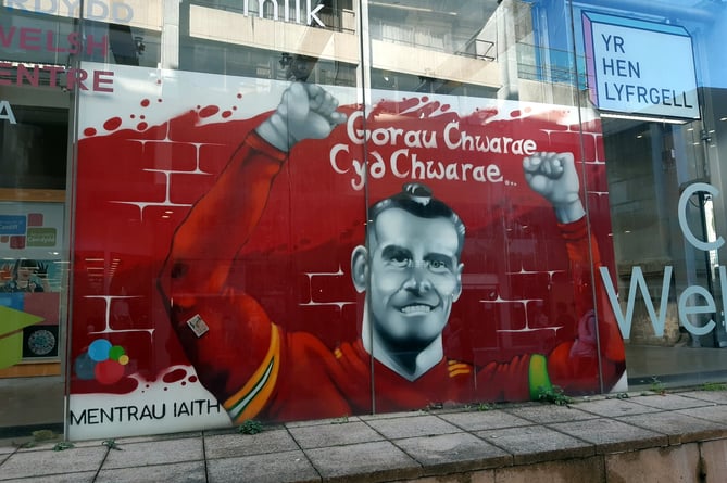 Mural of Gareth Bale in Cardiff