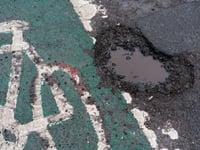 Ever worsening pothole problem a serious safety risk to cyclists
