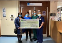 Fundraiser completes 40 cold-water swims to raise funds for Withybush dementia ward