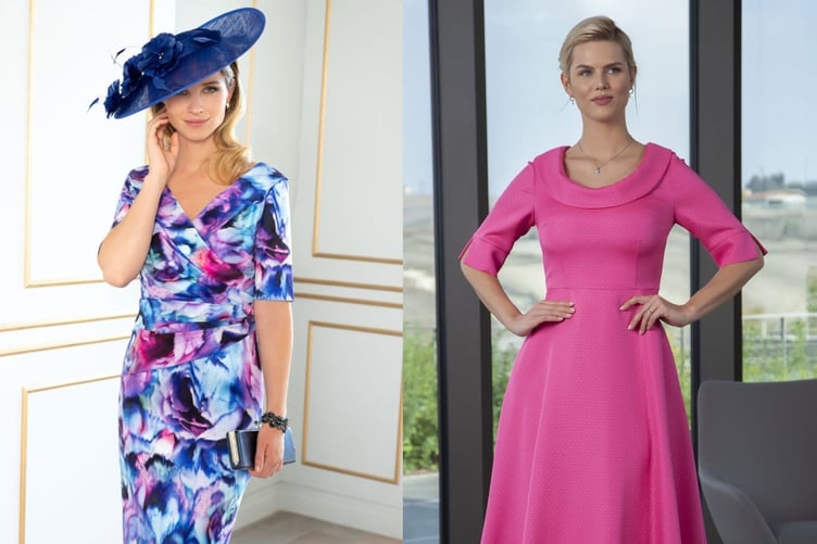 Bonkers Fashions - medley of 2 designer images with models demonstrating wear for wedding guest/ mother of the bride or groom