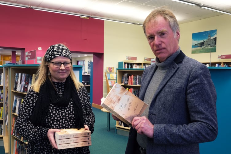 ‘If God Will Spare My Life’ will shortly be available throughout county libraries. Author Mike Lewis presented copies to Tracey Johnson, Manager of Fishguard Library.