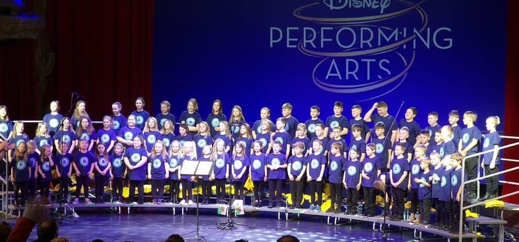 Coastlands CP pupils singing at Disneyland Paris