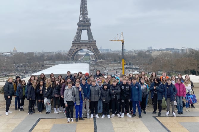 Greenhill school pupils visiting Paris