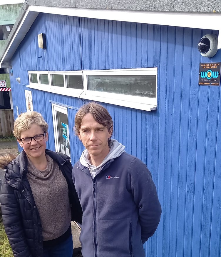 Cllr Sam Skyrme-Blackhall with Gareth Morgan