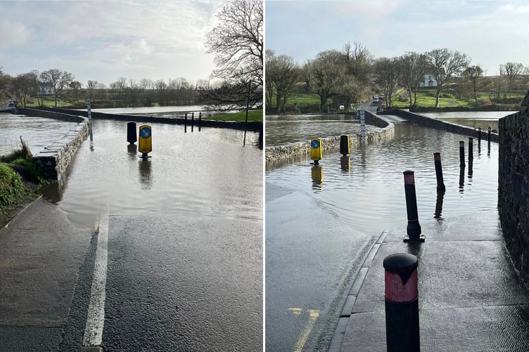 Flooding at Carew Bridge