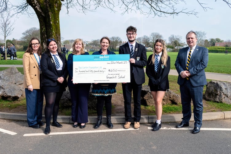 Cheque presentation to Paul Sartori