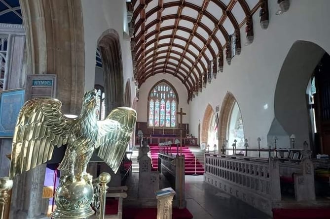 Inside St Mary’s Church, Tenby