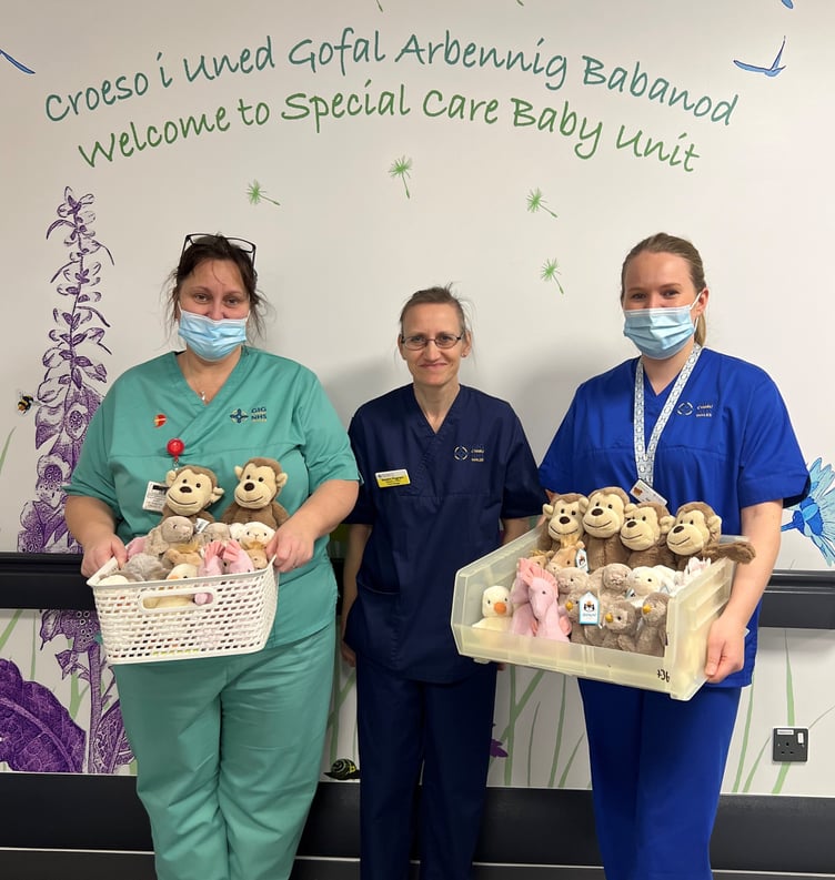 Soft toys for SCBU Glangwili