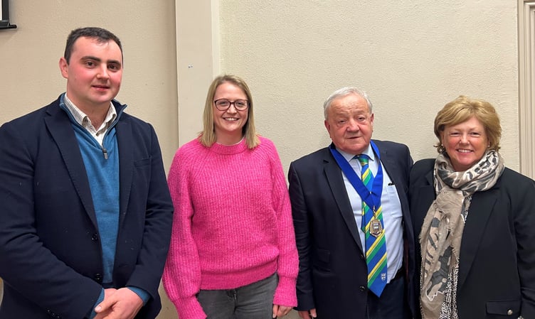 Luke Watts and Betsan Williams, show ambassadors with the new president and his wife, Brian and Helen Jones.
