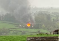 Whitland firefighters join forces to extinguish fire at Carmarthen