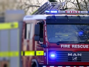 Garage fire at Monkton