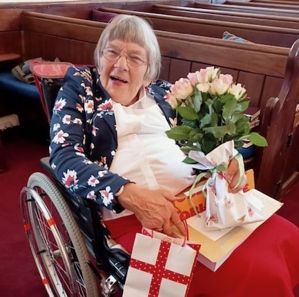 Mrs Sue Mansell being inducted at Carew Wesley Chapel