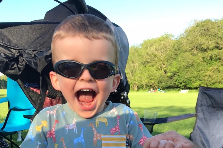 Picture: Griff, aged four-and-a-half, is excited to be going to Folly Farm for a day out, courtesy of Guide Dogs Cymru