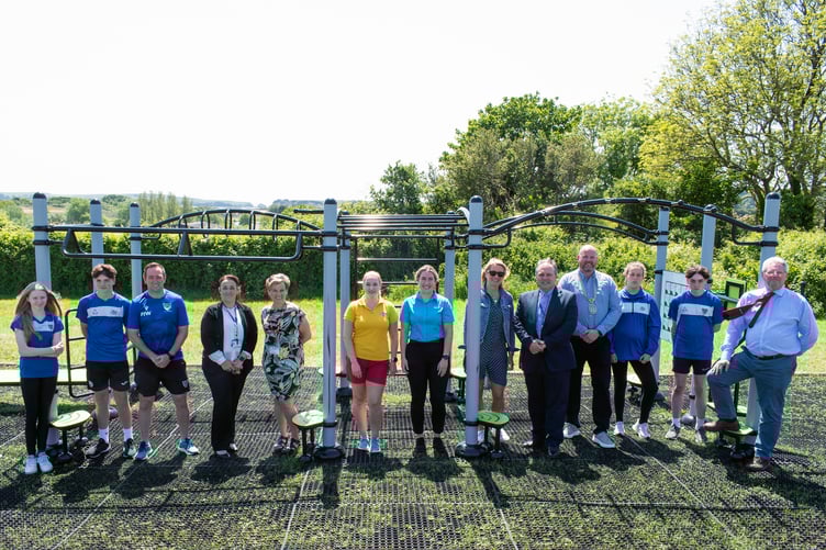 Outdoor gym launch at Ysgol Greenhill