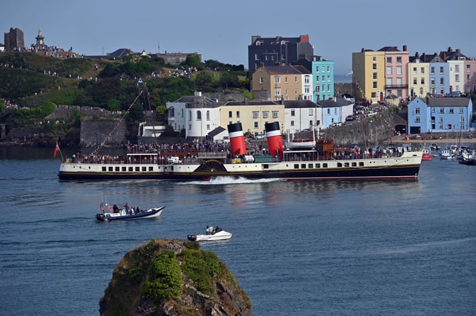 The Waverley paddle steamer at Tenby