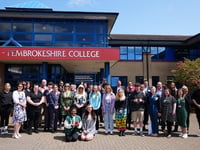Learners network with employers over lunch at Pembrokeshire College