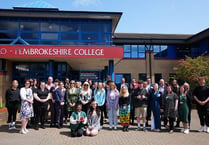Learners network with employers over lunch at Pembrokeshire College