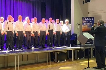 Tenby Male Choir led by MD Mr Paul Rapi, Accompanied by Jill Williams
