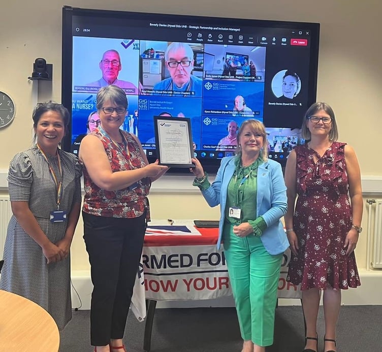 Veteran accredited Hywel Dda UHB