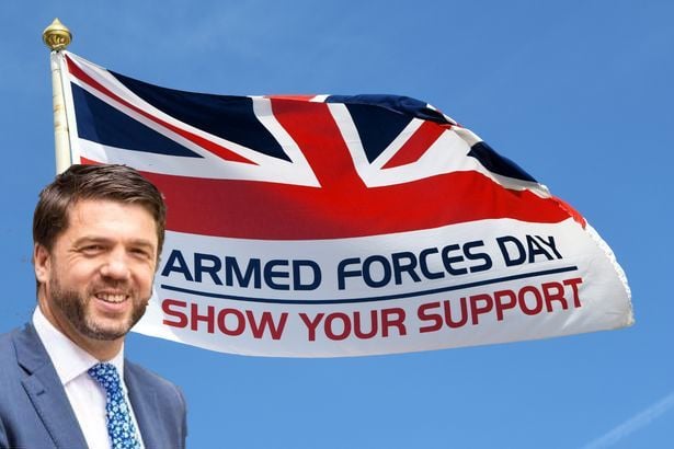 Montage of Stephen Crabb MP and AFD flag