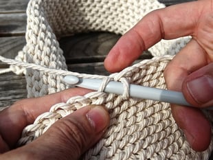 Carew WI ladies have a go at crochet