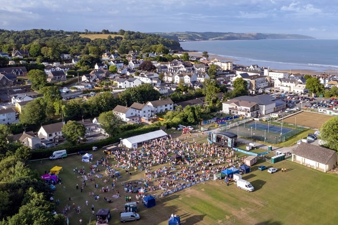 Aerial view of Saundersfest 2023