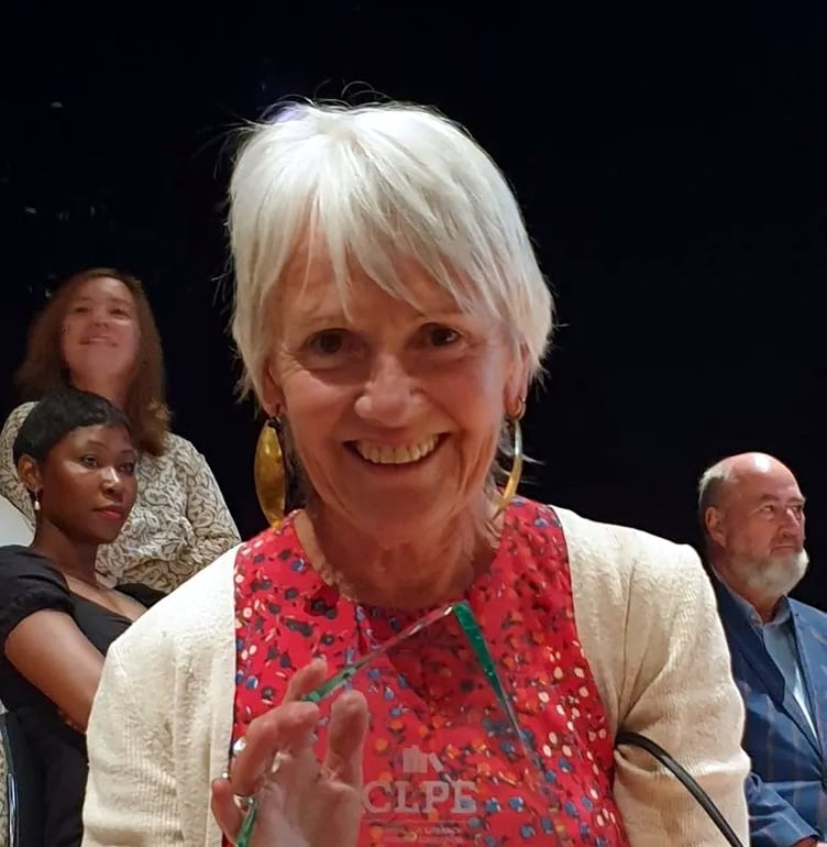 Nicola Davies at the CLiPPA Award ceremony