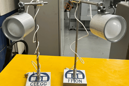 Lamps made by Emma Clegg and Ffion Scourfield