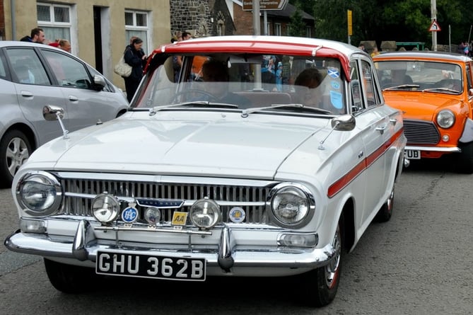 Classic cars at Whitland Carnival