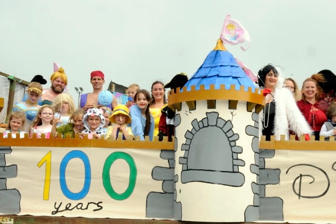 Whitland Carnival float celebrating 100 years of Walt Disney