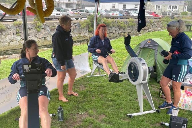Merched y Mor rowed for 24 hours in Solva