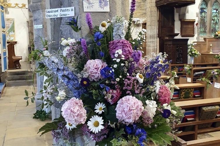 St Issell’s Flower Festival 2023 - Saundersfoot Painting in Watercolours Group