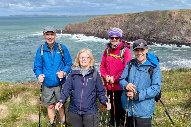 Nordic Walkers at St Annes Head