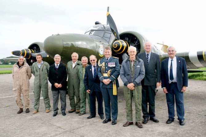 Meeting the Avro Anson crew at Haverfordwest Airport.