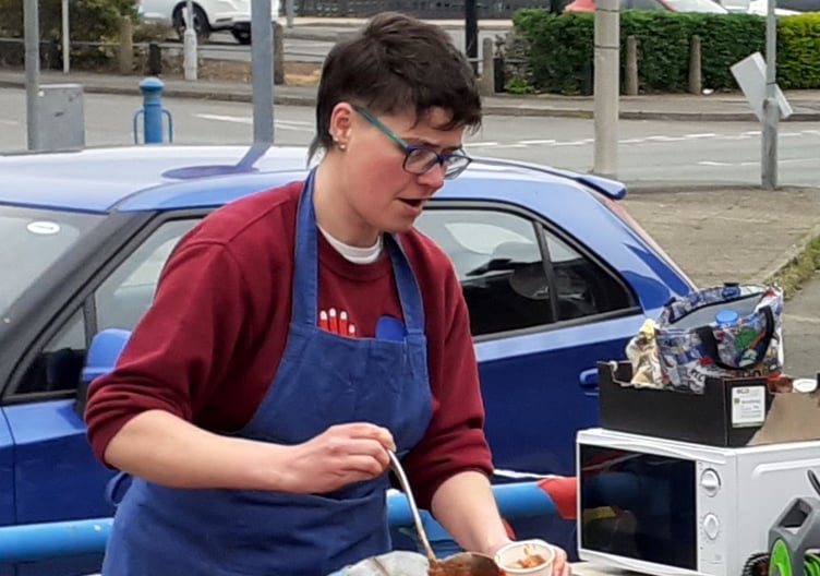 Cooking demonstrator Corinne Cariad, of My Epicurious Life, pictured in Pembroke Dock in April 2023.
