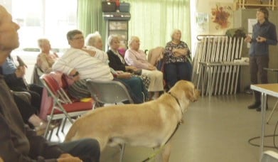 Vicky Tomlinson talking to Tenby Friendship Club about the history of Caldey Island.