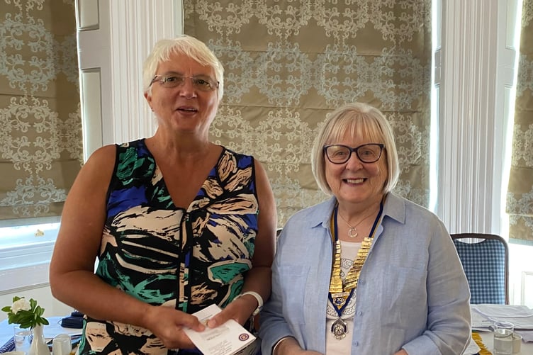 New member welcomed at Giltar Hotel Tenby Inner Wheel meeting