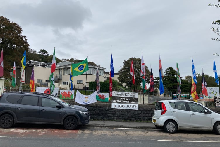 Stradey Park Hotel, Furnance, Llanelli, where the Home Office plans to locate up to 240 asylum seekers, pictured on October 2