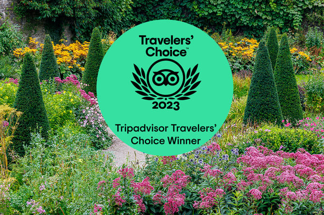 upper walled garden Aberglasney with TripAdvisor Travelers’ Choice winner logo 2199 Nigel McCall