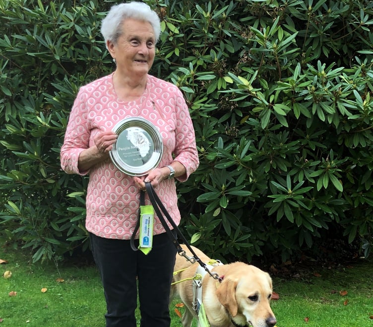 Eva Rich, Saundersfoot, with Guide Dog Nancy
