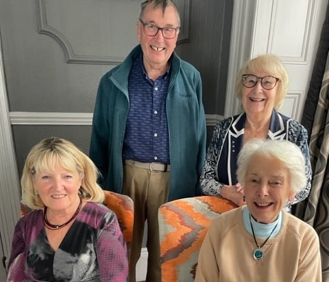 Pictured, left to right, are Jan Morgan, Dr Robert Llewellyn Davies, Dr Mair Evans, Pam Howells.