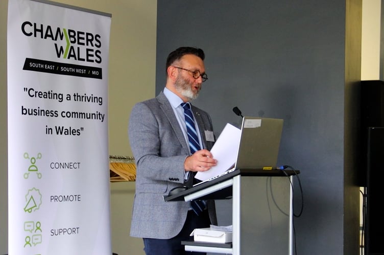 Paul Butterworth speaking at the Chamber's AGM