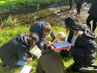 Pembroke A Level students collect environmental data at Colby Gardens